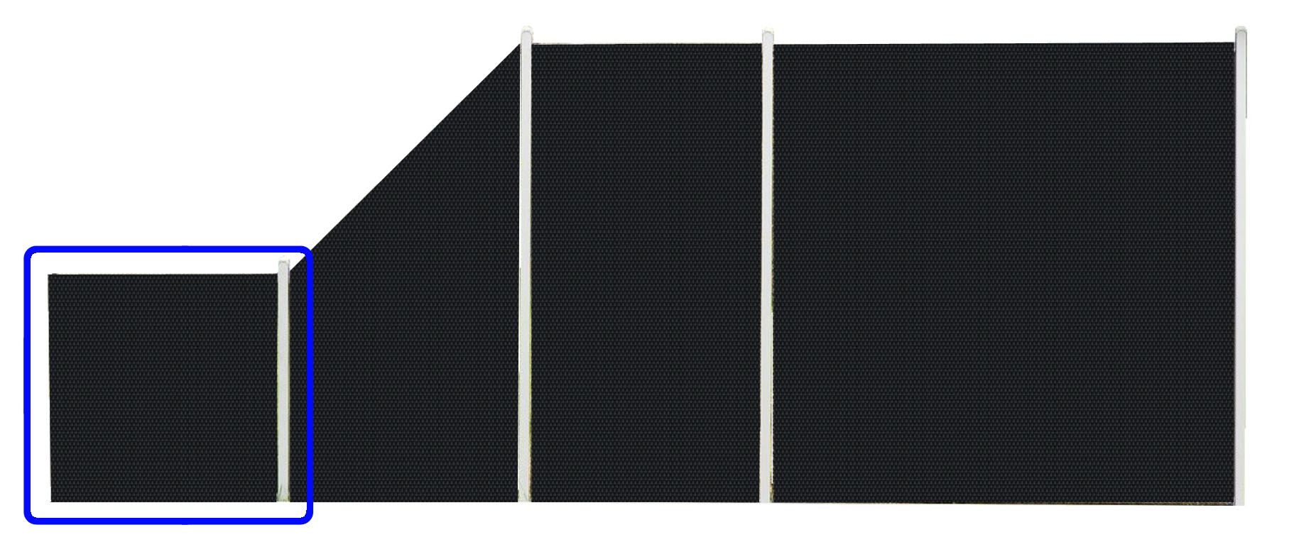 Płot Panelowy Dwustronny 180x180cm Technorattan – kolor brąz jasny + ciemny